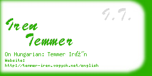 iren temmer business card